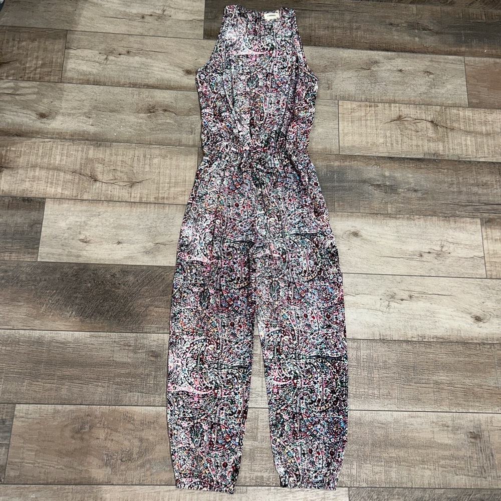 L’AGENCE paisley print silk jumpsuit